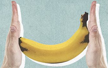 The size of the penis by the example of a banana